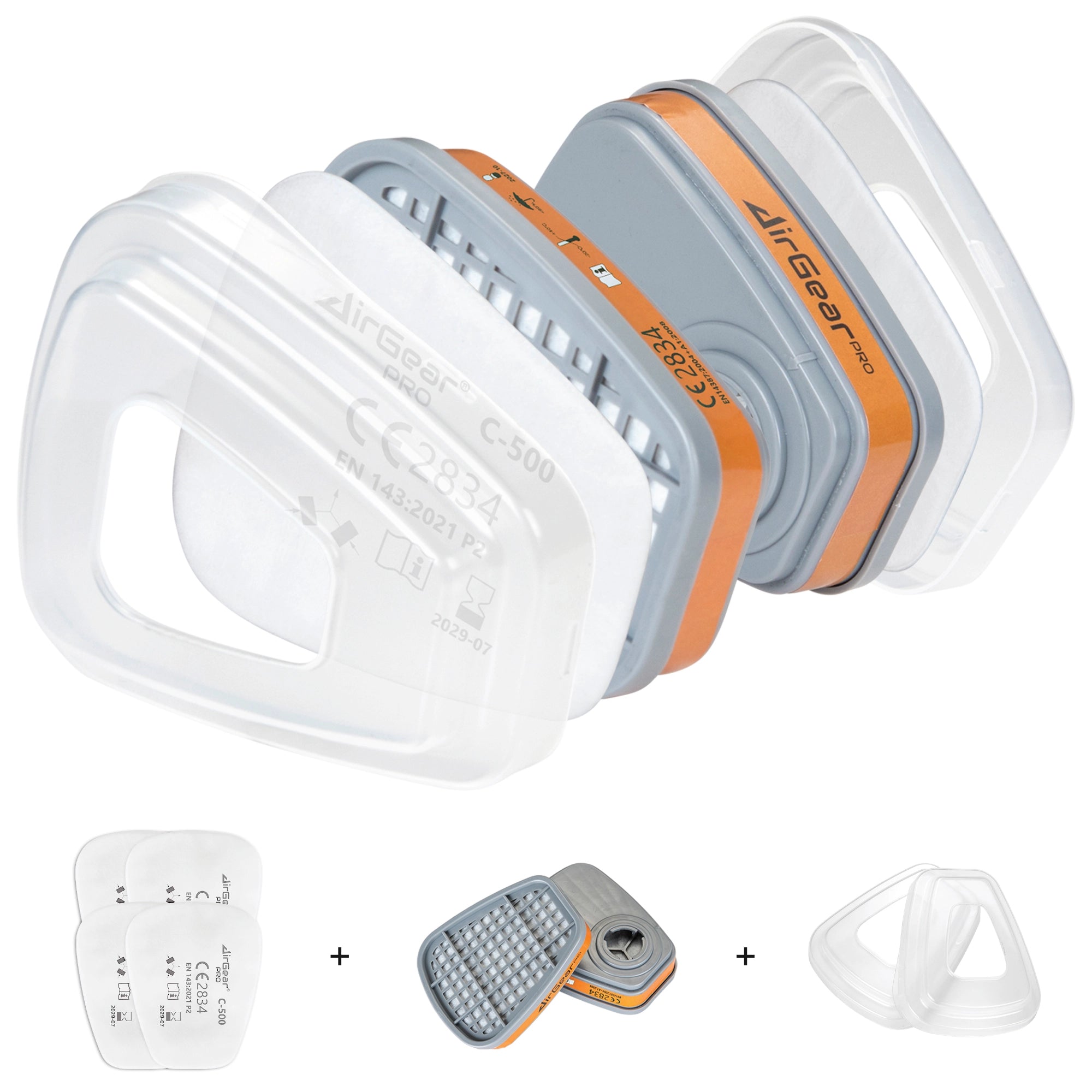 F-500 A1P2 Organic Gas & Dust Filters – For G-500, M-500 & G-750 Respirators