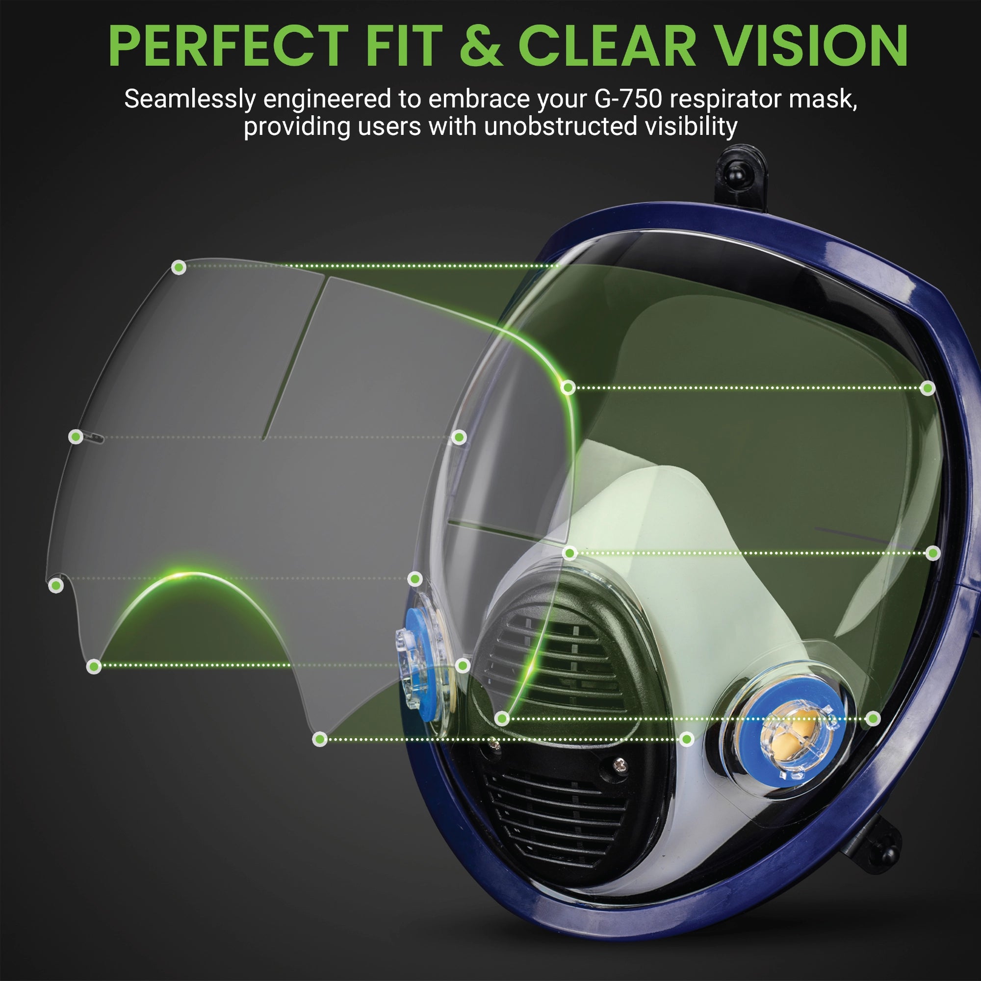 Peel-Off Lens Covers x10 - Compatible with G-750 Full Face Mask