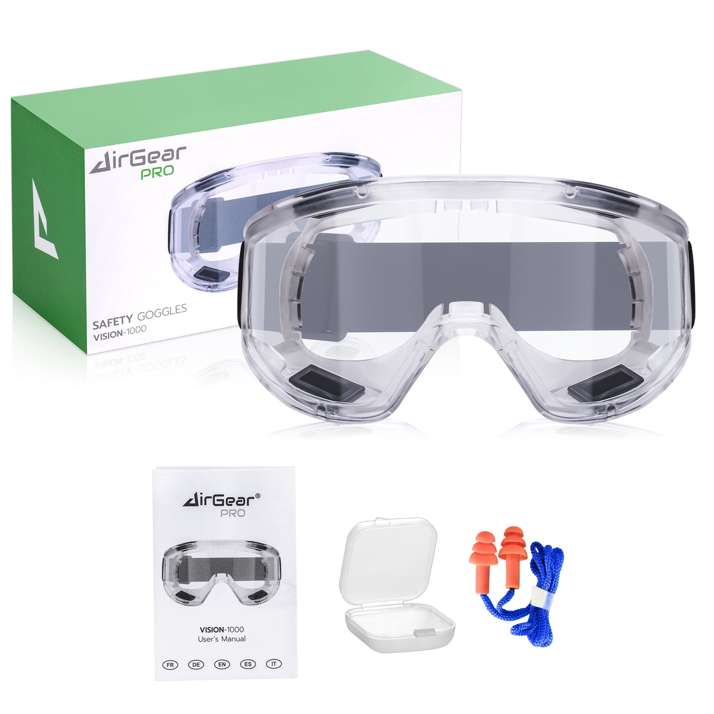 Vision-1000 Anti-fog, Anti-scratch Protective Goggles 