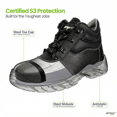 Chaussures de Sécurité S3 SR Defender - Embout Acier, Anti-Perforation, Antidérapantes