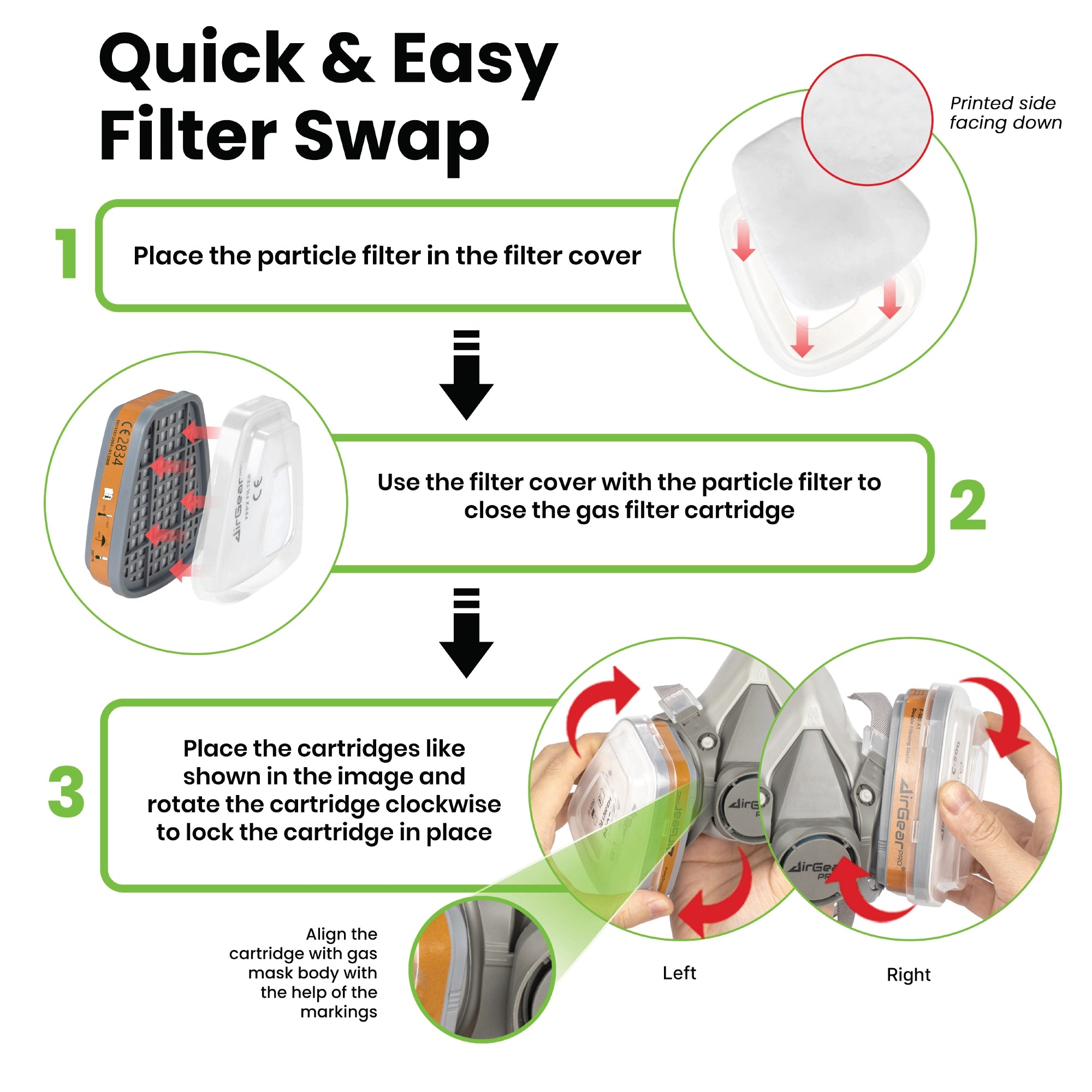 C-500 P3 Dust Filters – for G-500, M-500 & G-750 Respirators