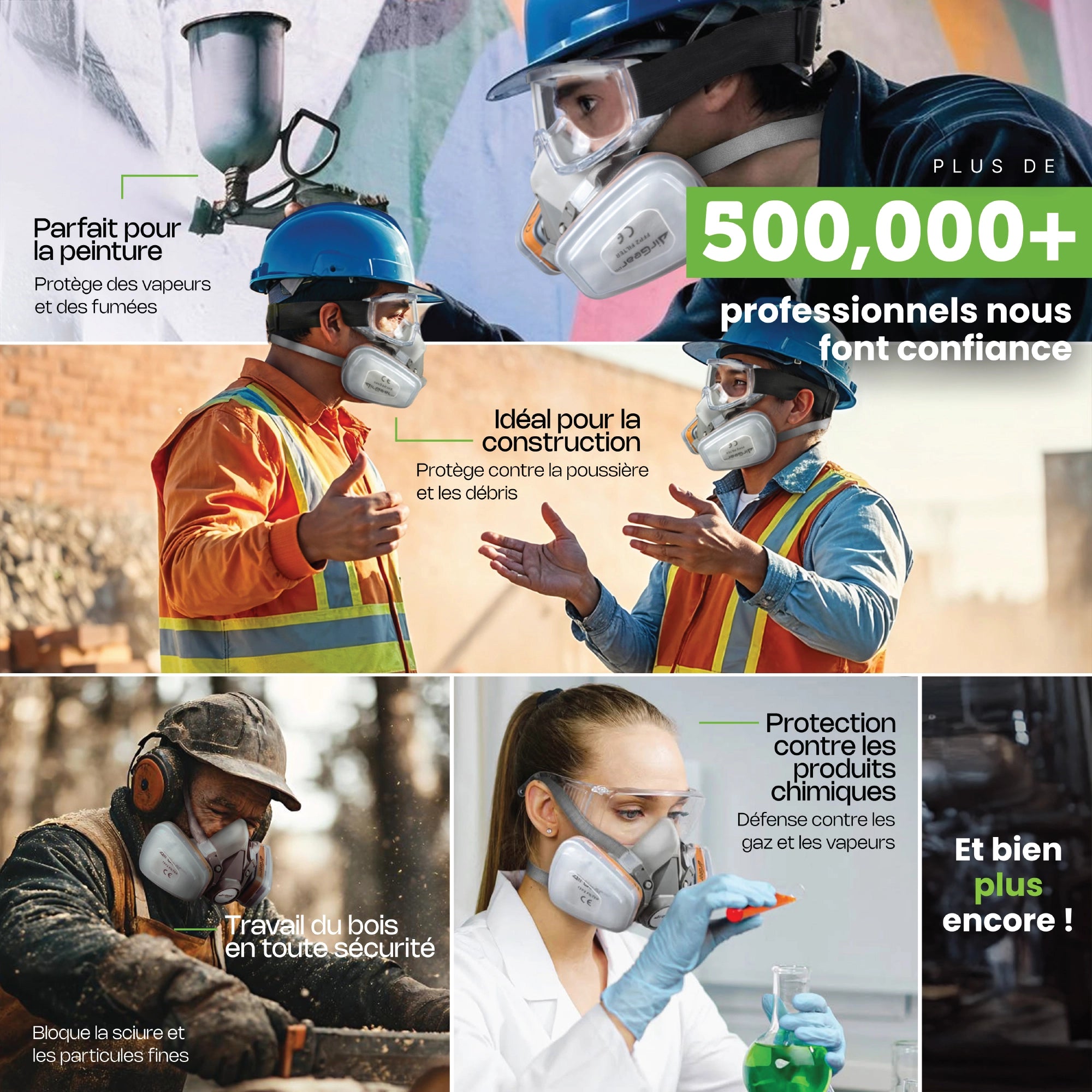 C-500 Filtres Anti-Poussière P2 pour Masques G-500, M-500 et G-750