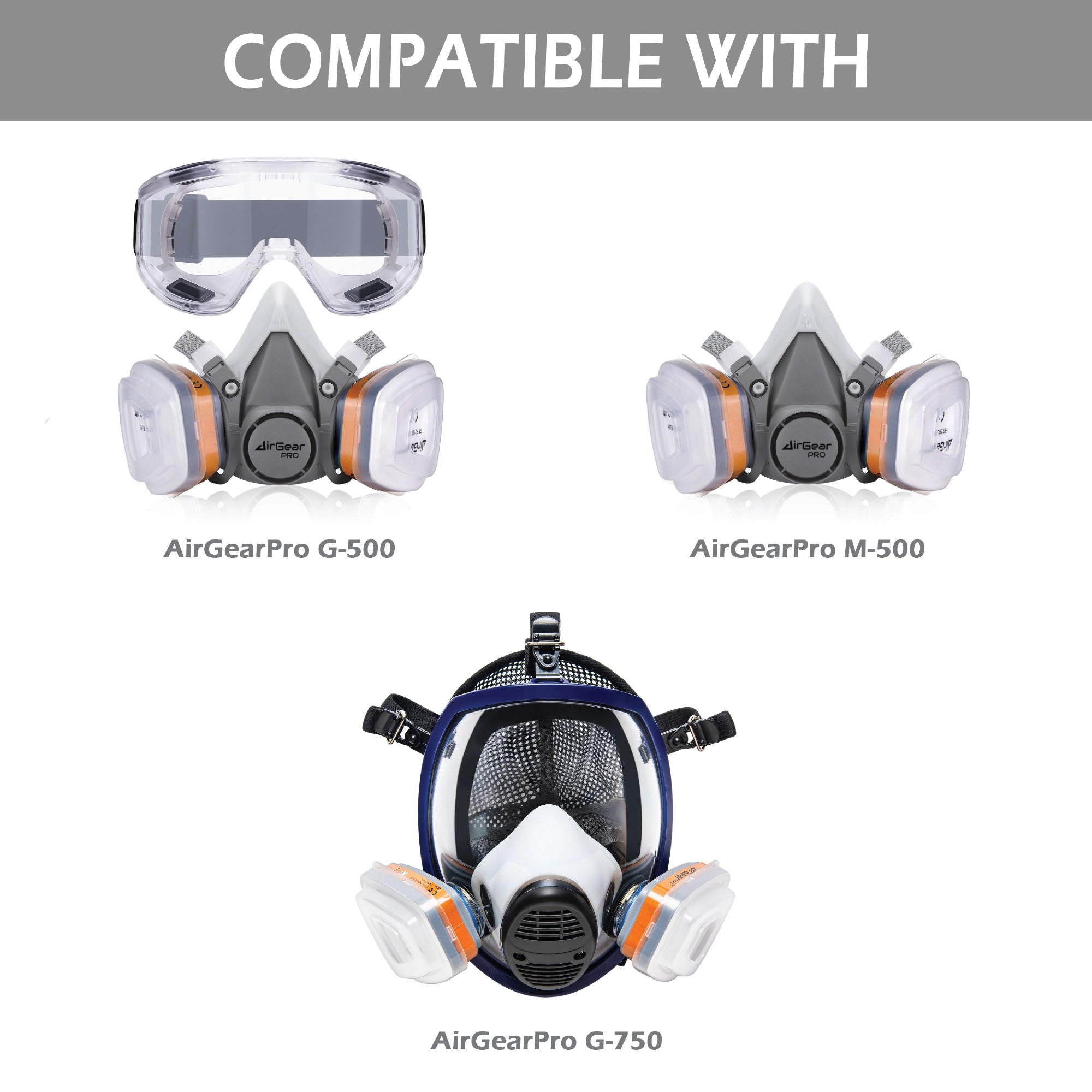 F-500 A1P2 Organic Gas & Dust Filters – For G-500, M-500 & G-750 Respirators
