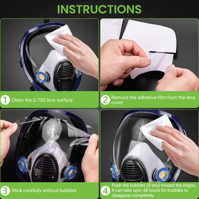 Peel-Off Visierfolien x10 für G-750 Vollgesichtsmaske