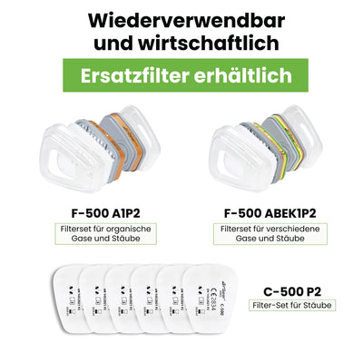 M-500 Lackiermaske mit A1P2-Filtern