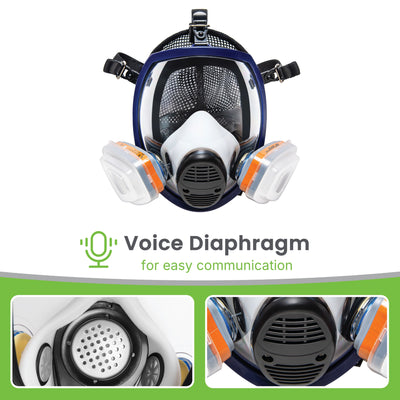 G-750 Full Face Respirator Mask with A1P2 Filters
