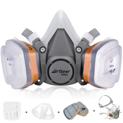 AirGearPro M-500 reusable respirator mask with replaceable filters