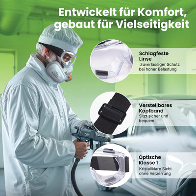 Vision-1000 Schutzbrille Anti-Beschlag, Kratzfest