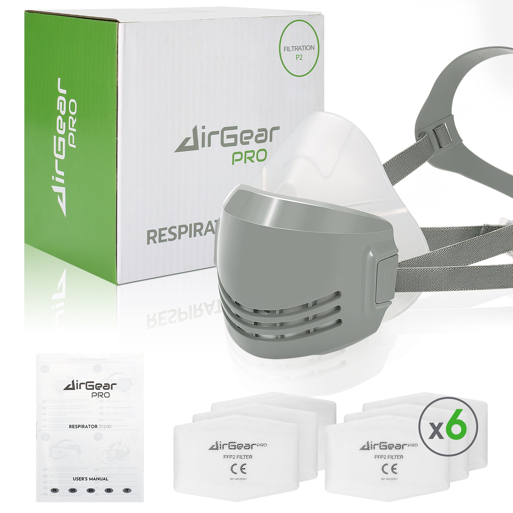 M-500 Anti poussière  Masque de Protection Respiratoire Réutilisable –  AirGearPro