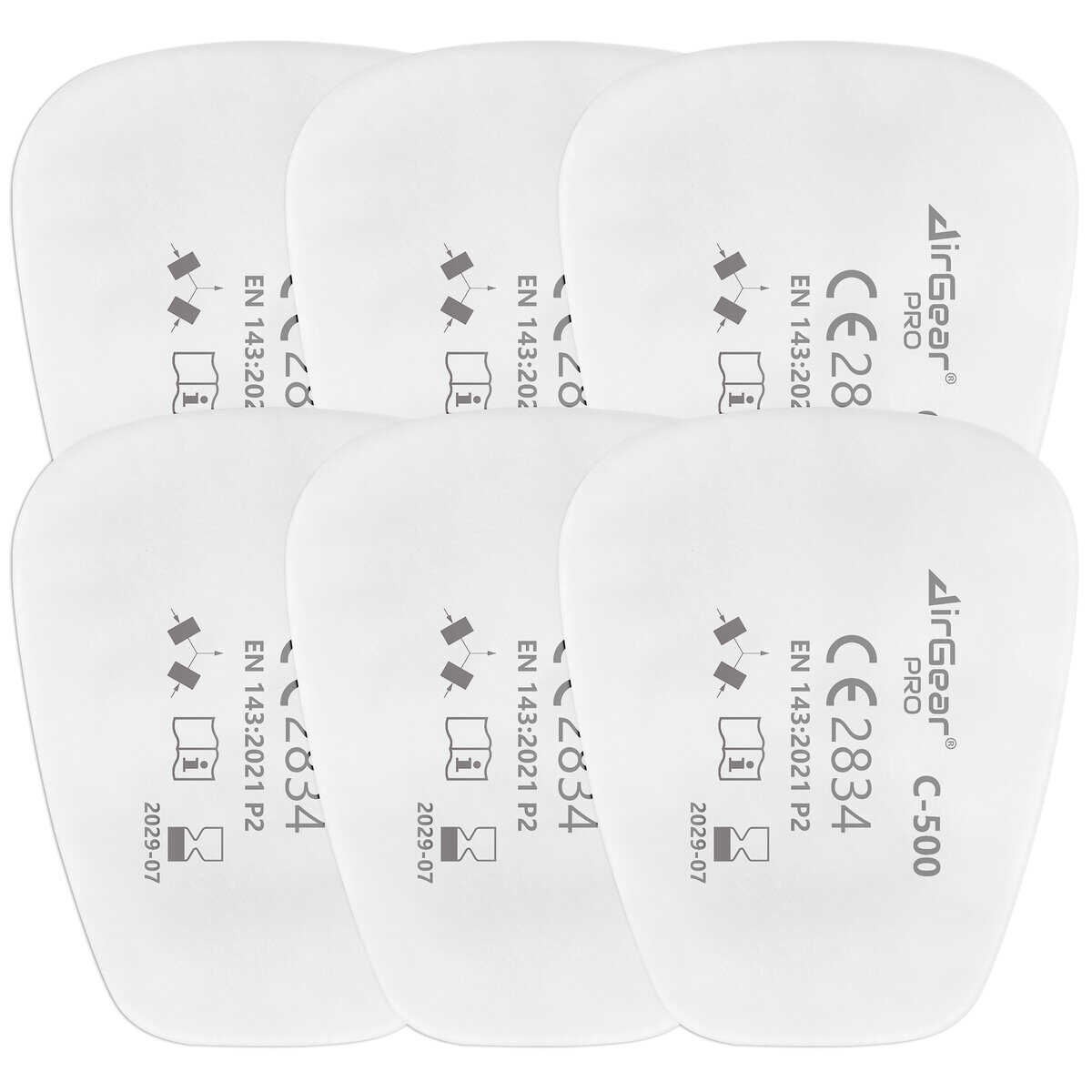 2. High-quality AirGearPro C500 replacement patches for athletic performance, featuring CE certification, durable adhesive, and easy application for optimal respiratory protection.
